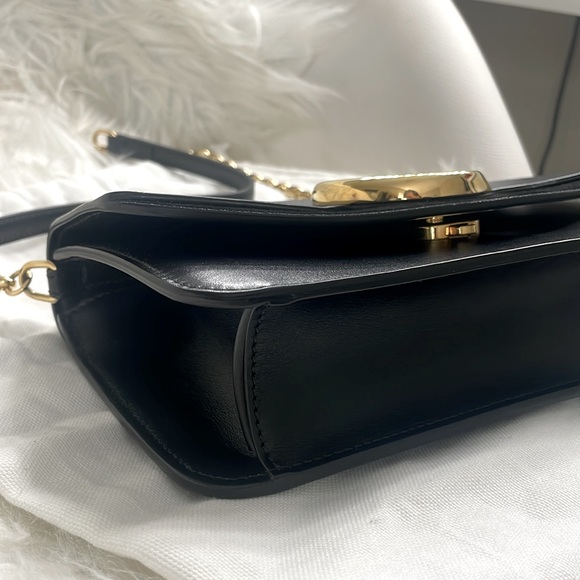 ✨ CHLOÉ C Leather Crossbody / Shoulder Bag – Black & Gold | Authenticated - Picture 4 of 14